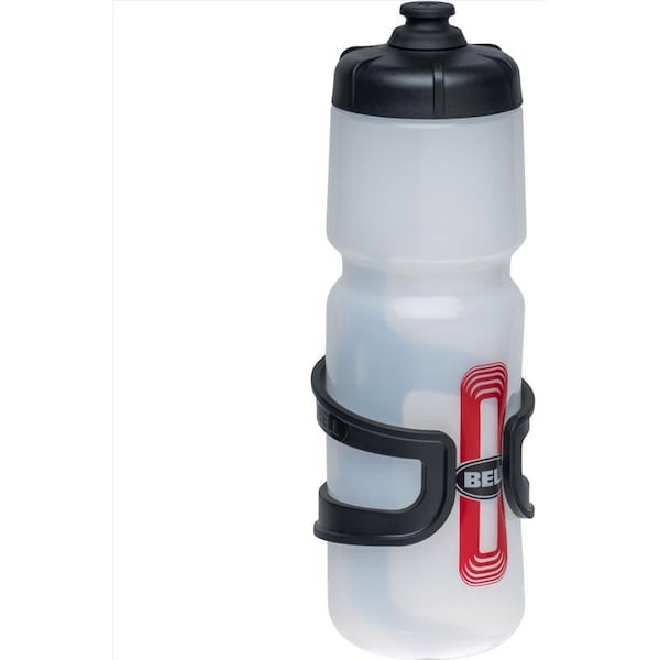 Bell Sports Quencher Plastic Water Bottle and Cage 26 oz Clear Black 7151855 - main